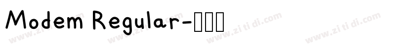 Modem Regular字体转换